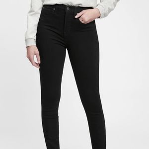 Gap High Rise True Skinny 29T - Black